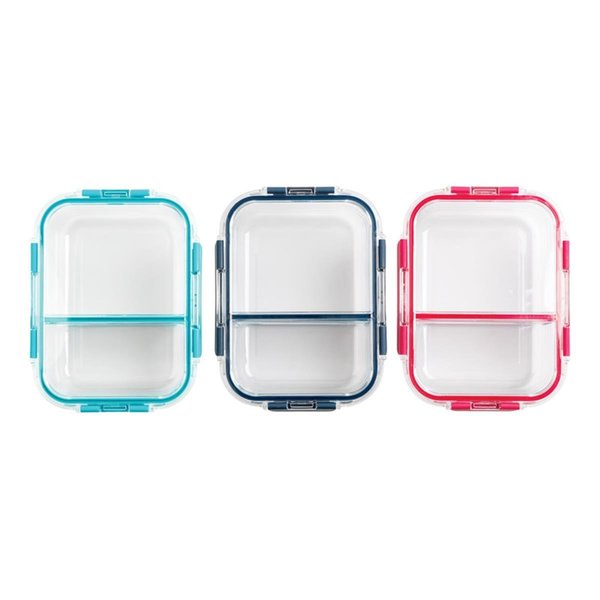 Core Kitchen 51 oz TrueDivide Food Storage Container; Clear - Pack of 12 6862544